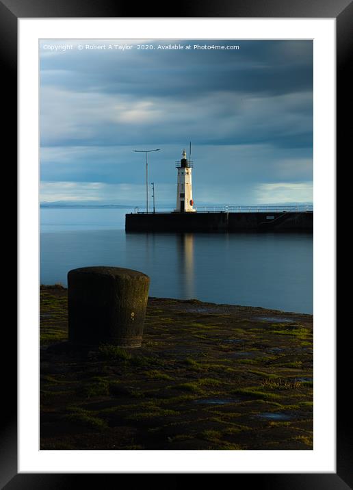 Anstruther Lighthouse Framed Mounted Print by Robert A Taylor