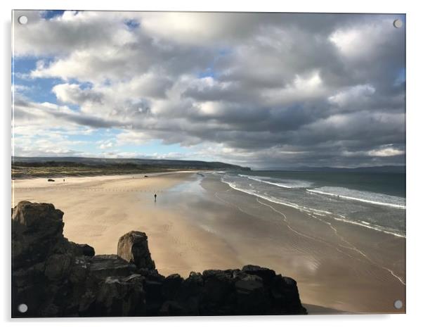 Portstewart Strand Acrylic by Colin Reeves