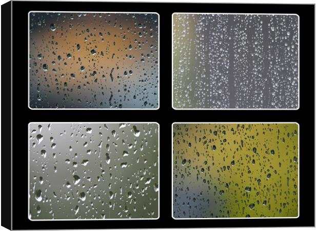 Raindrops on window Canvas Print by mark humpage