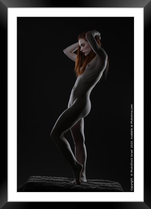 Ginger model artistic nude Framed Mounted Print by PhotoStock Israel