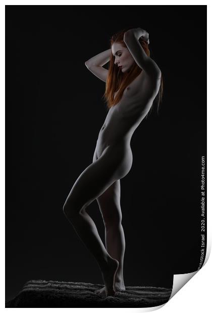 Ginger model artistic nude Print by PhotoStock Israel