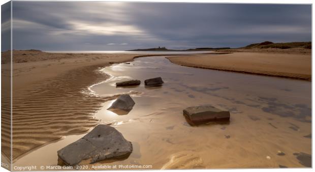 Embleton estuary in Northumberland Canvas Print by Marcia Reay