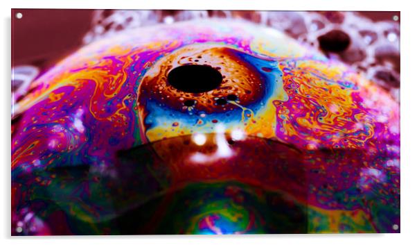 Vibrant colored soup bubble Acrylic by Robinson Thomas