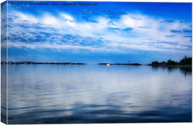 Blue Moment by the Sea Canvas Print by Taina Sohlman