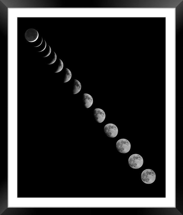 All Moon Phases Framed Mounted Print by mark humpage