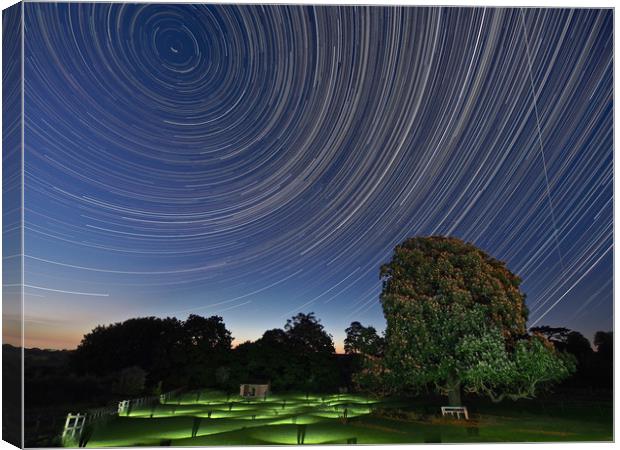 Startrail & Space Station Canvas Print by mark humpage