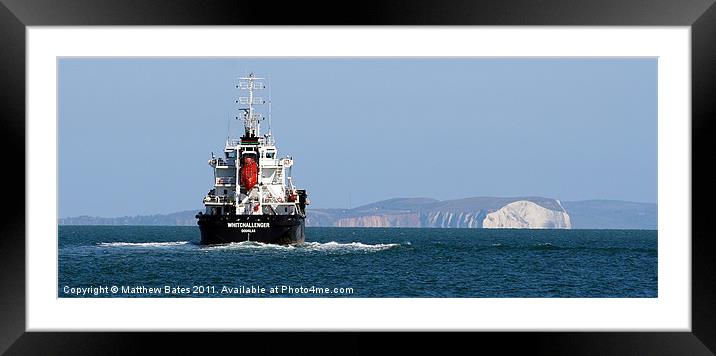 Big Boat of Bournemouth Bay Framed Mounted Print by Matthew Bates