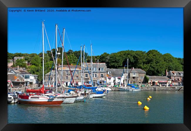 padstow harbour cornwall Framed Print by Kevin Britland