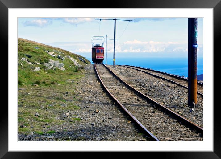 The Snaefell Mountain Railway Framed Mounted Print by Steven Watson