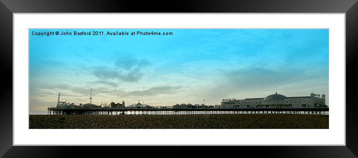 Brighton Pier Panorama Framed Mounted Print by John Basford
