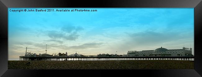 Brighton Pier Panorama Framed Print by John Basford