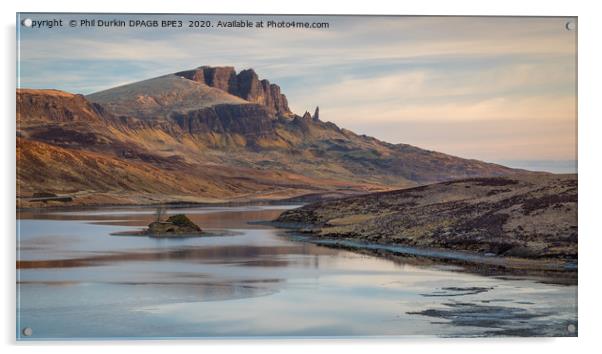 The Old Man of Storr  Isle of Skye Scotland Acrylic by Phil Durkin DPAGB BPE4