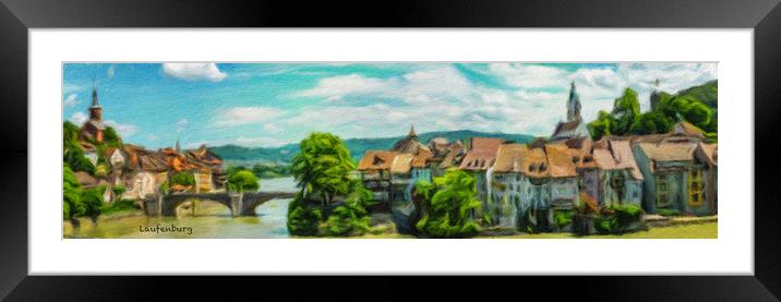 Laufenburg Cityscape Framed Mounted Print by DiFigiano Photography