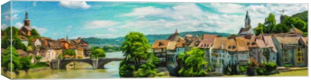 Laufenburg Cityscape 2 Canvas Print by DiFigiano Photography