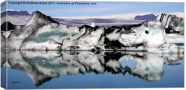 Iceberg Reflection Canvas Print by Matthew Bates