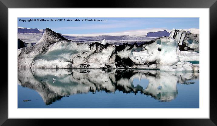 Iceberg Reflection Framed Mounted Print by Matthew Bates