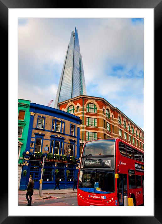 The Shard London Bridge Tower England Framed Mounted Print by Andy Evans Photos