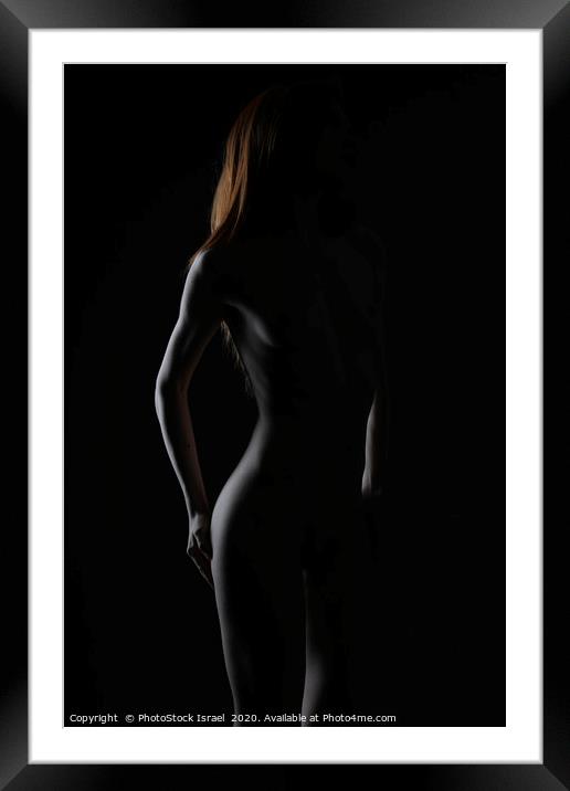 Ginger model artistic nude Framed Mounted Print by PhotoStock Israel