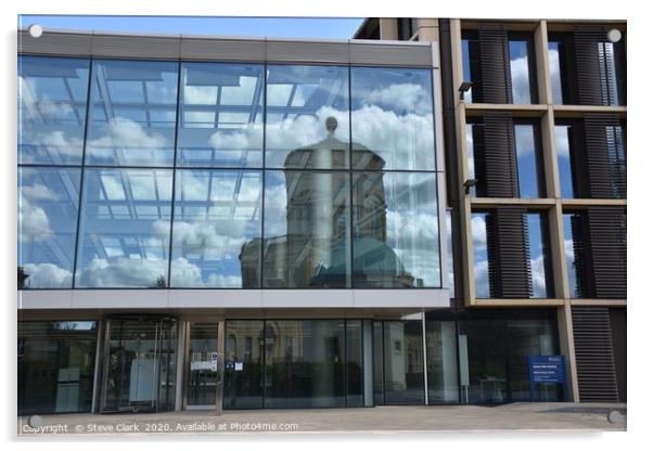 Oxford University reflections Acrylic by Steve Clark