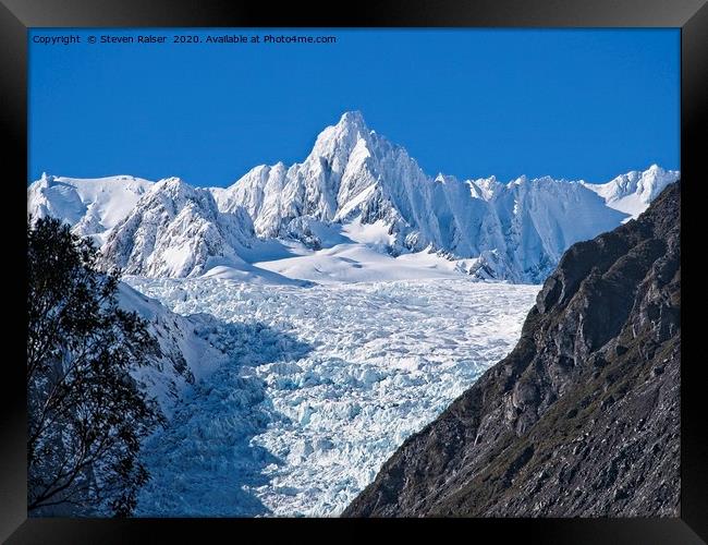 Fox Glacier - New Zealand Alps  Framed Print by Steven Ralser