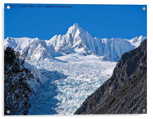 Fox Glacier - New Zealand Alps  Acrylic by Steven Ralser