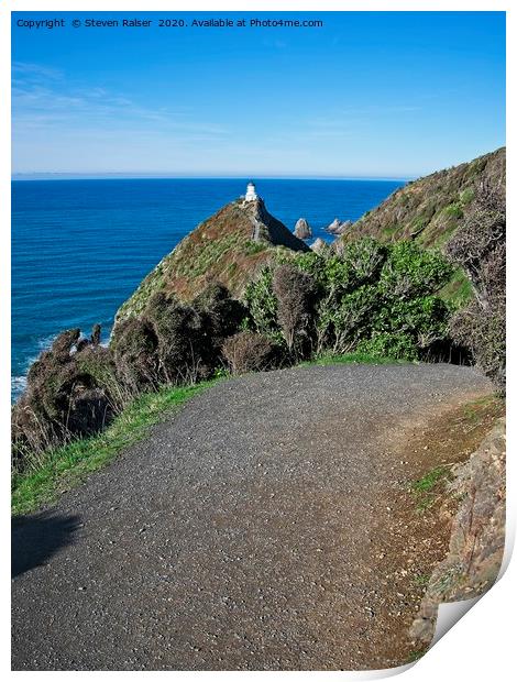 Nugget Point Lighthouse 5 - Catlins - New Zealand Print by Steven Ralser