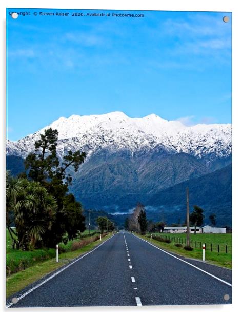 New Zealand Alps 3 Acrylic by Steven Ralser