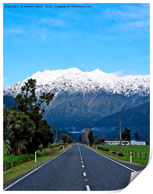 New Zealand Alps 3 Print by Steven Ralser