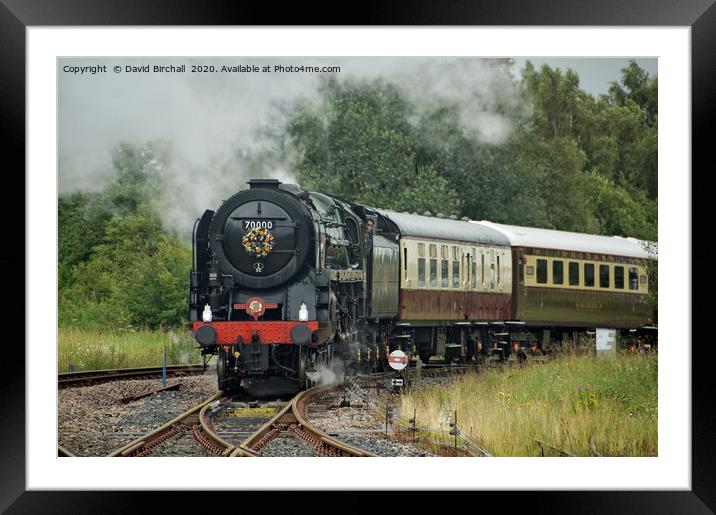 Steam locomotive 70000 Britannia Framed Mounted Print by David Birchall