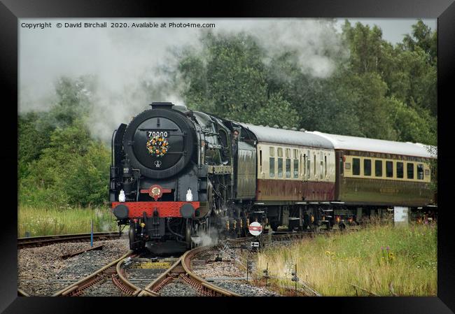 Steam locomotive 70000 Britannia Framed Print by David Birchall
