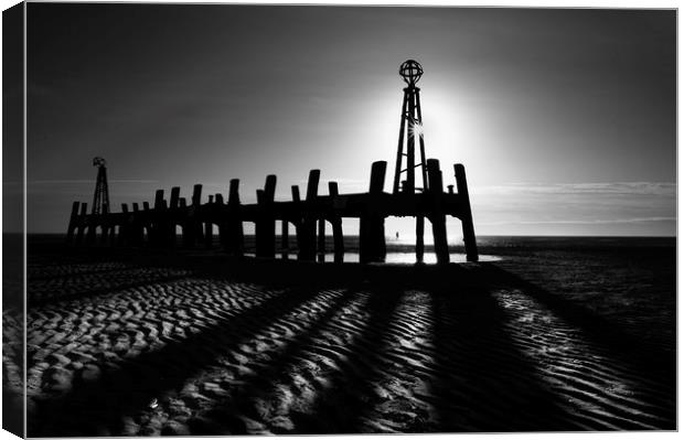 The old Lytham pier  Canvas Print by Ray Tickle