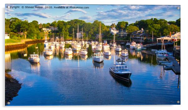 Lobster Boats - Perkins Cove - Maine Acrylic by Steven Ralser