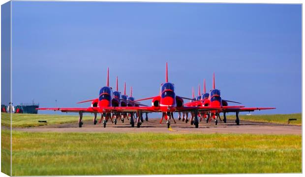 The Red Arrows Canvas Print by mark Richardson