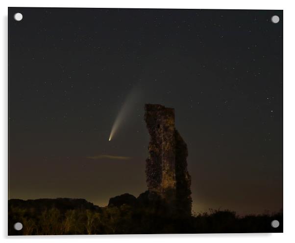 Comet Neowise, Reculver Acrylic by Virginia Saunders
