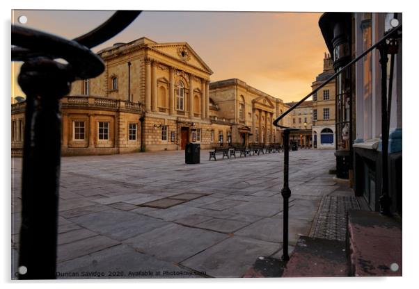 Bath Pump Room Golden Hour sunset Acrylic by Duncan Savidge