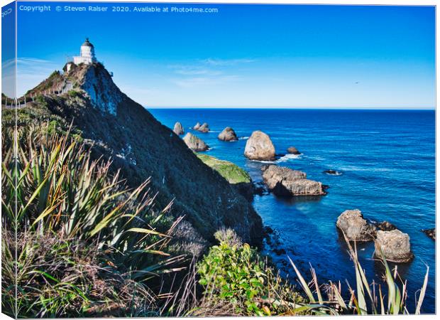 Nugget Point Lighthouse 2 - Catlins - New Zealand Canvas Print by Steven Ralser