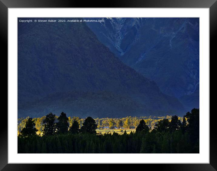 New Zealand Alps Foothills Sunrise Framed Mounted Print by Steven Ralser