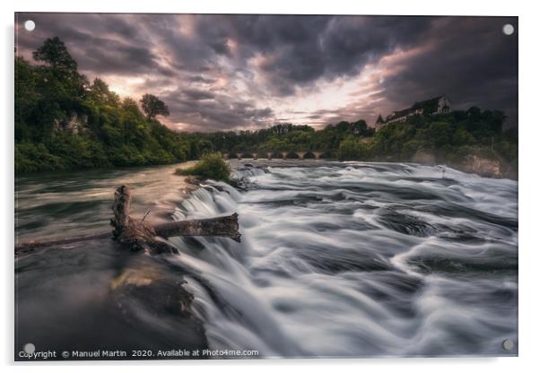 The splendor of the Rheinfall Acrylic by Manuel Martin