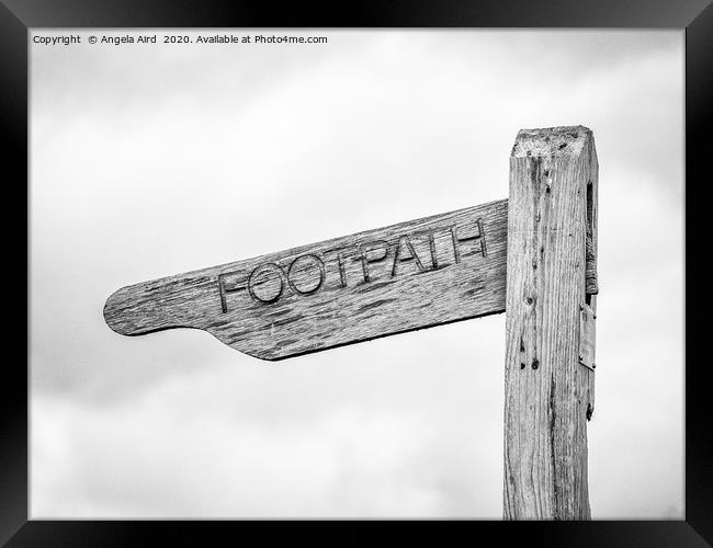 Footpath. Framed Print by Angela Aird