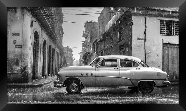 La Calle Angeles Havana Framed Print by henry harrison