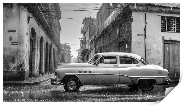 La Calle Angeles Havana Print by henry harrison