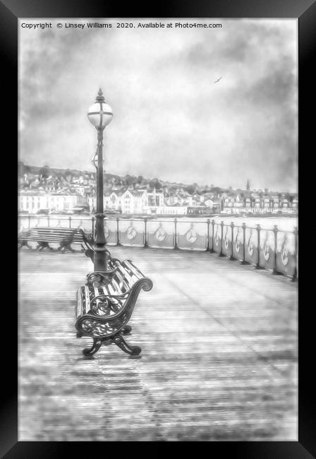 Swanage Pier Framed Print by Linsey Williams