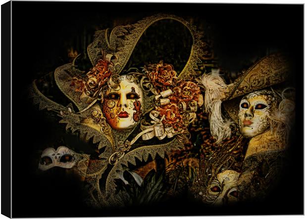 Venice carnival, baroque Venetian Halloween Canvas Print by Luisa Vallon Fumi