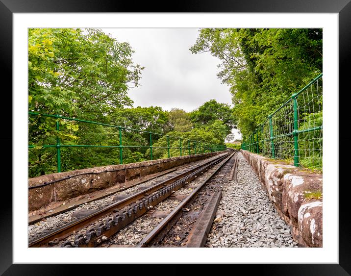 Mount Snowdon railway track Framed Mounted Print by Chris Yaxley