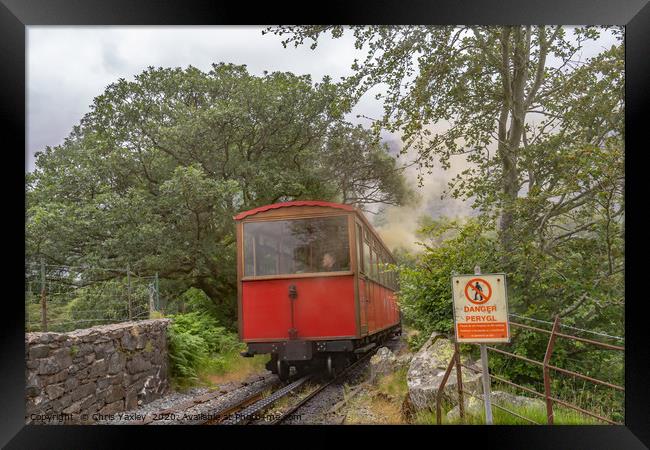 Mount Snowdon steam train Framed Print by Chris Yaxley
