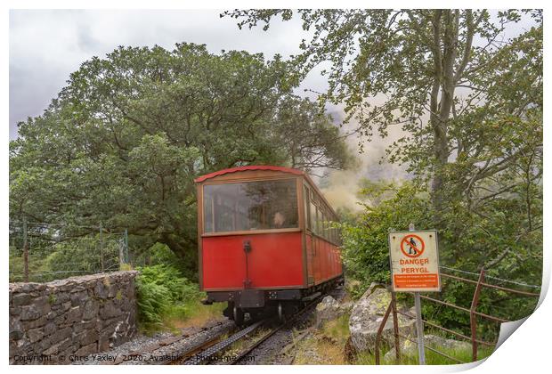 Mount Snowdon steam train Print by Chris Yaxley
