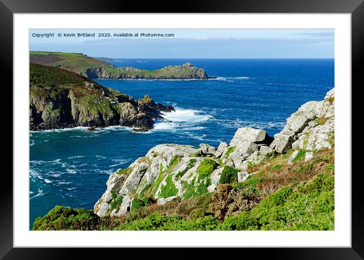 zennor head cornwall Framed Mounted Print by Kevin Britland