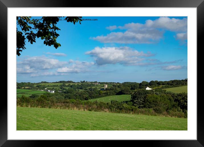 rural view cornwall Framed Mounted Print by Kevin Britland