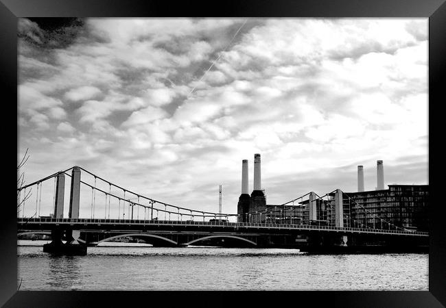 Chelsea Bridge Battersea Power Station London Framed Print by Andy Evans Photos
