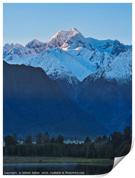 Mt Tasman and Fox Glacier - New Zealand Print by Steven Ralser